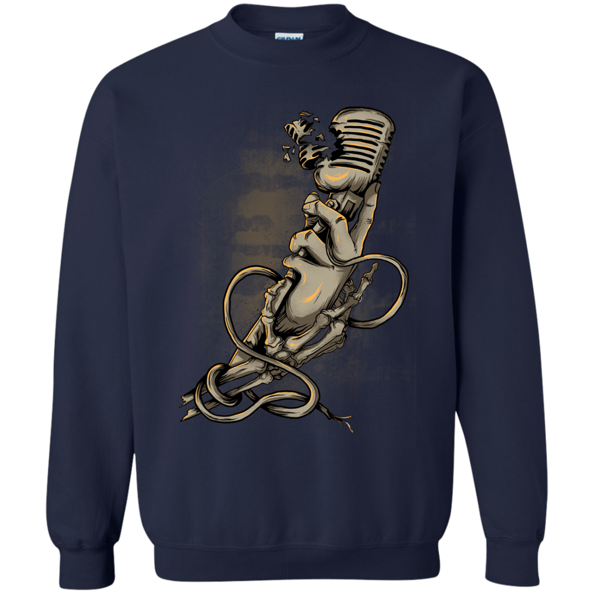 "MICROPHONE FIEND" Crewneck Pullover Sweatshirt  8 oz.