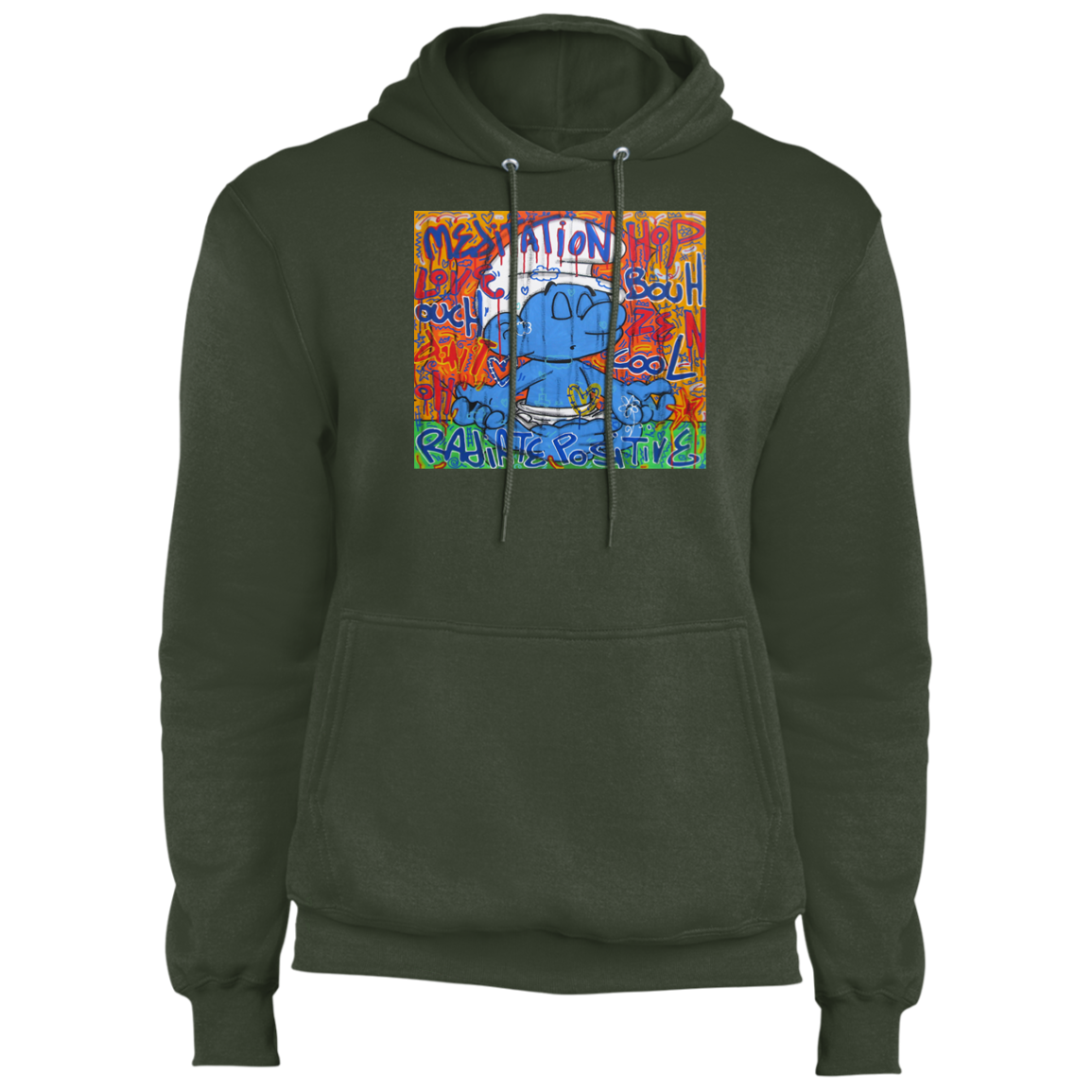 "MEDITATION SMURF" Core Fleece Pullover Hoodie