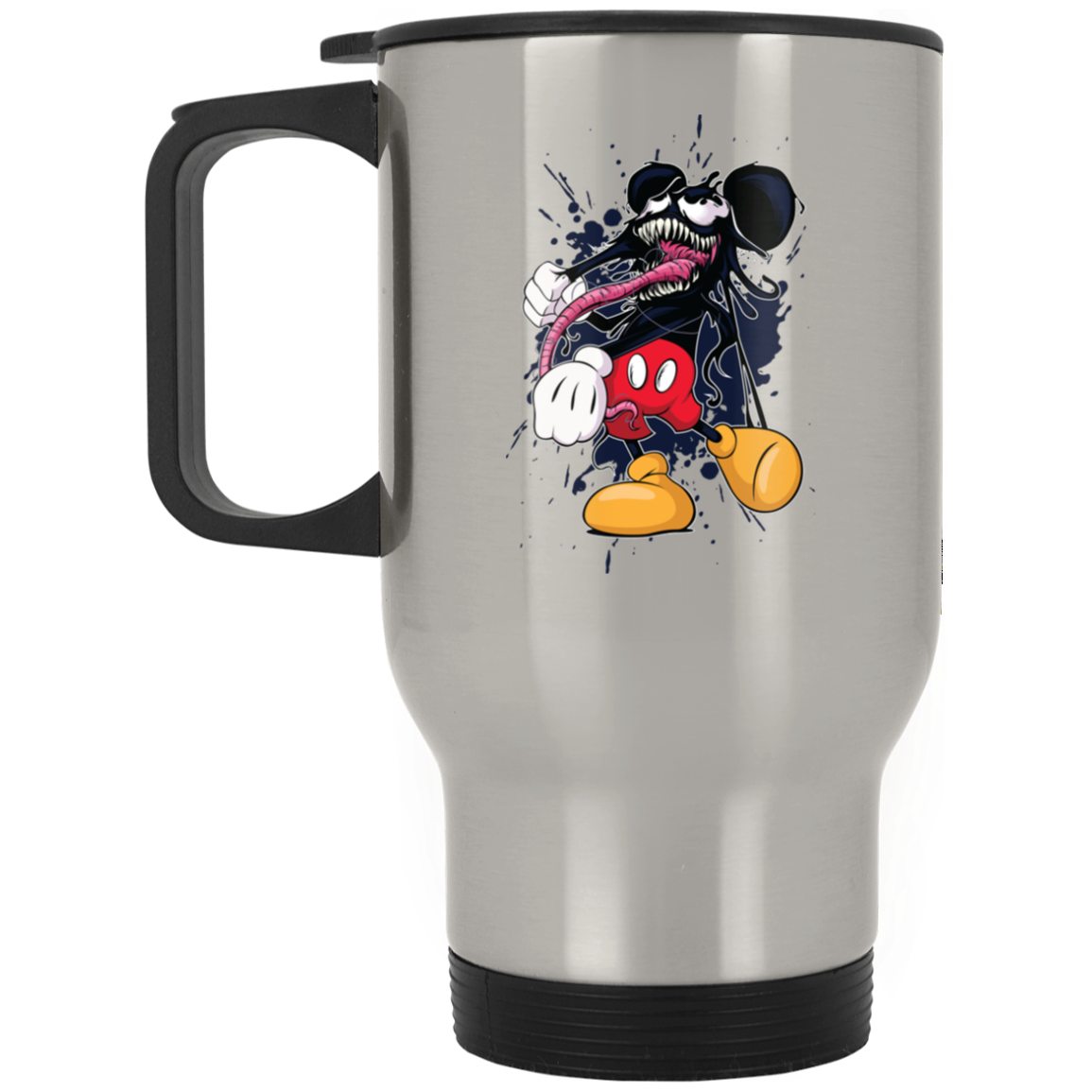 "VENOM MOUSE" Silver Stainless Travel Mug