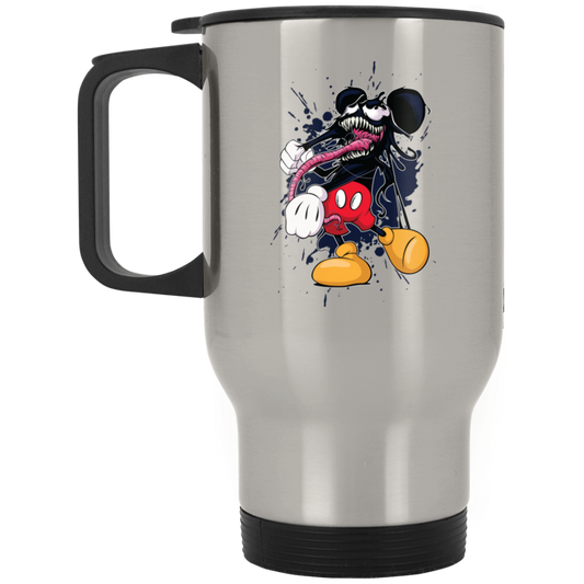 "VENOM MOUSE" Silver Stainless Travel Mug