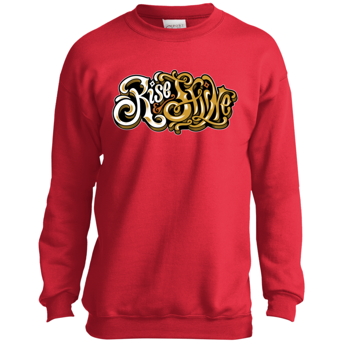 "RISE AND SHINE" Youth Crewneck Sweatshirt