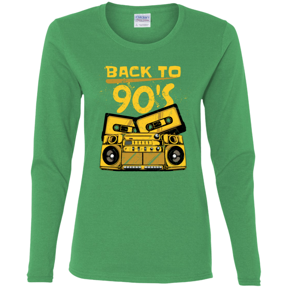 "BACK TO 90'S" Ladies' Cotton LS T-Shirt