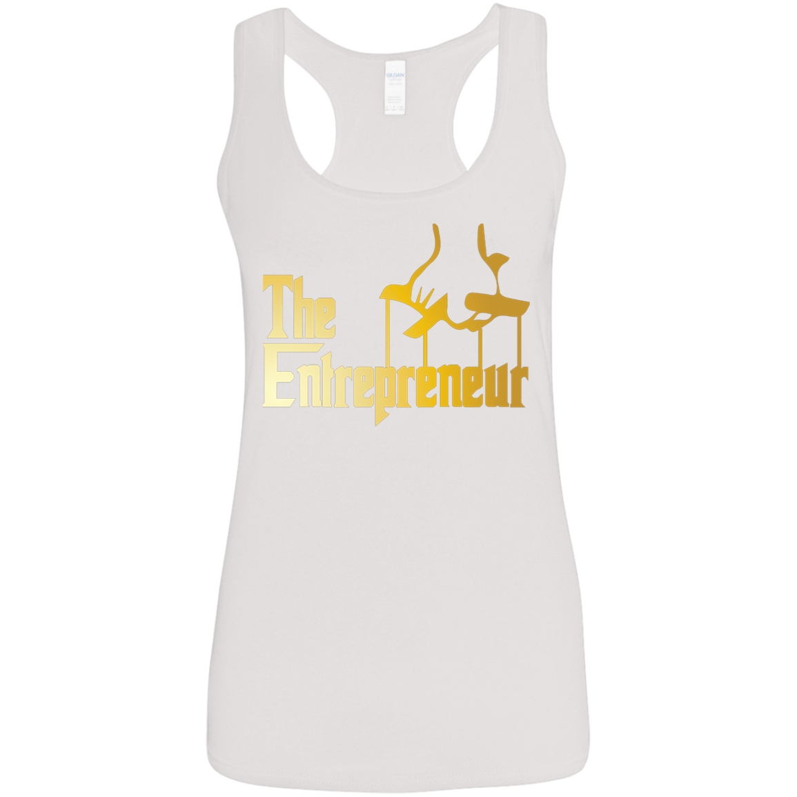 "HANDS OF AN ENTREPRENEUR Ladies' Softstyle Racerback Tank