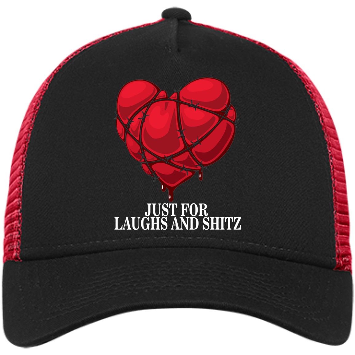 "MY BLOODY HEART" in white print NE205 New Era® Snapback Trucker Cap