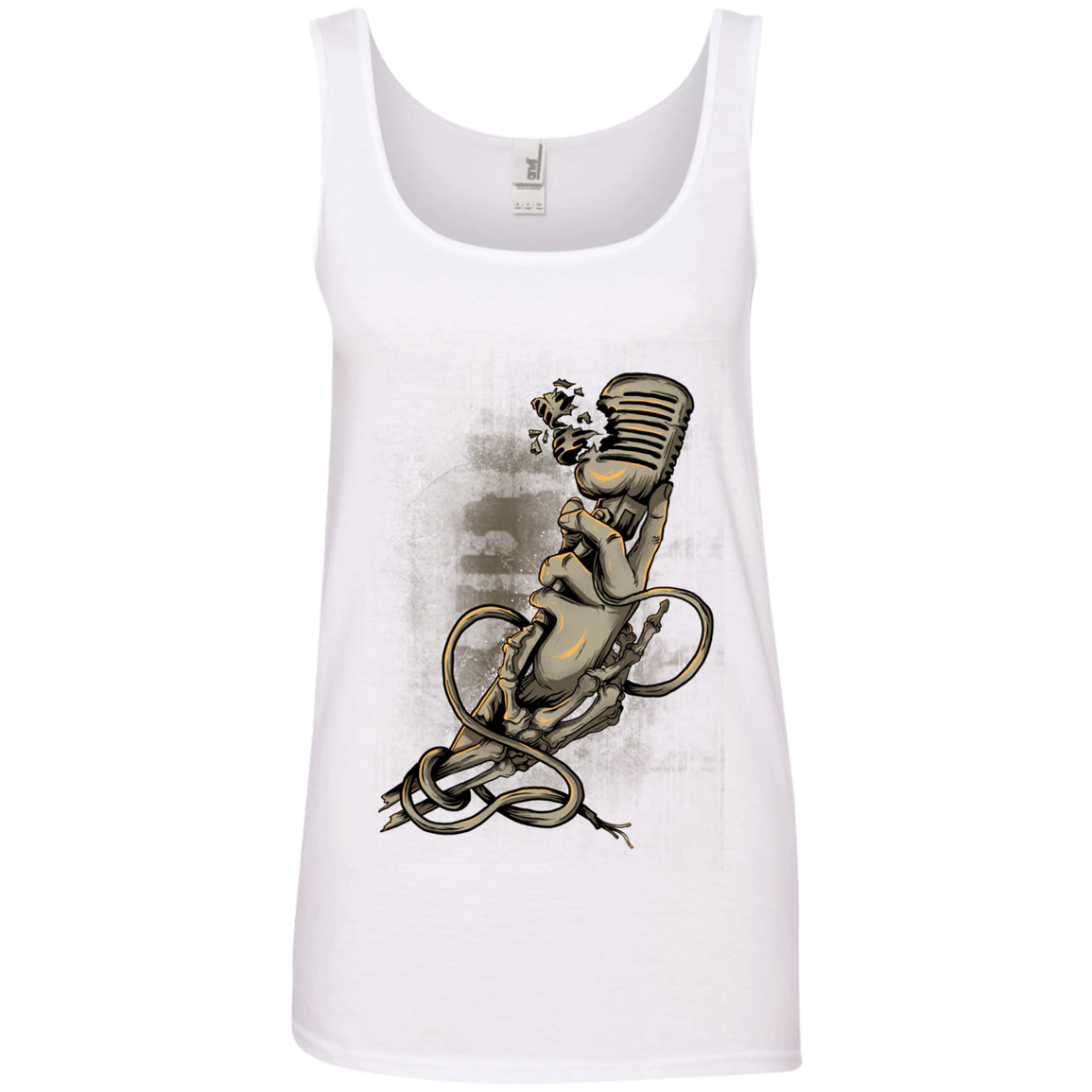 "MICROPHONE FIEND" Ladies' 100% Ringspun Cotton Tank Top