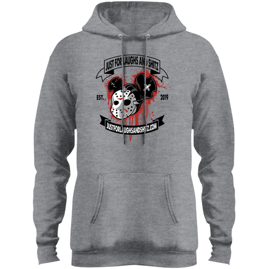 "MICKEY MASK" Mens Core Fleece Pullover Hoodie in white print