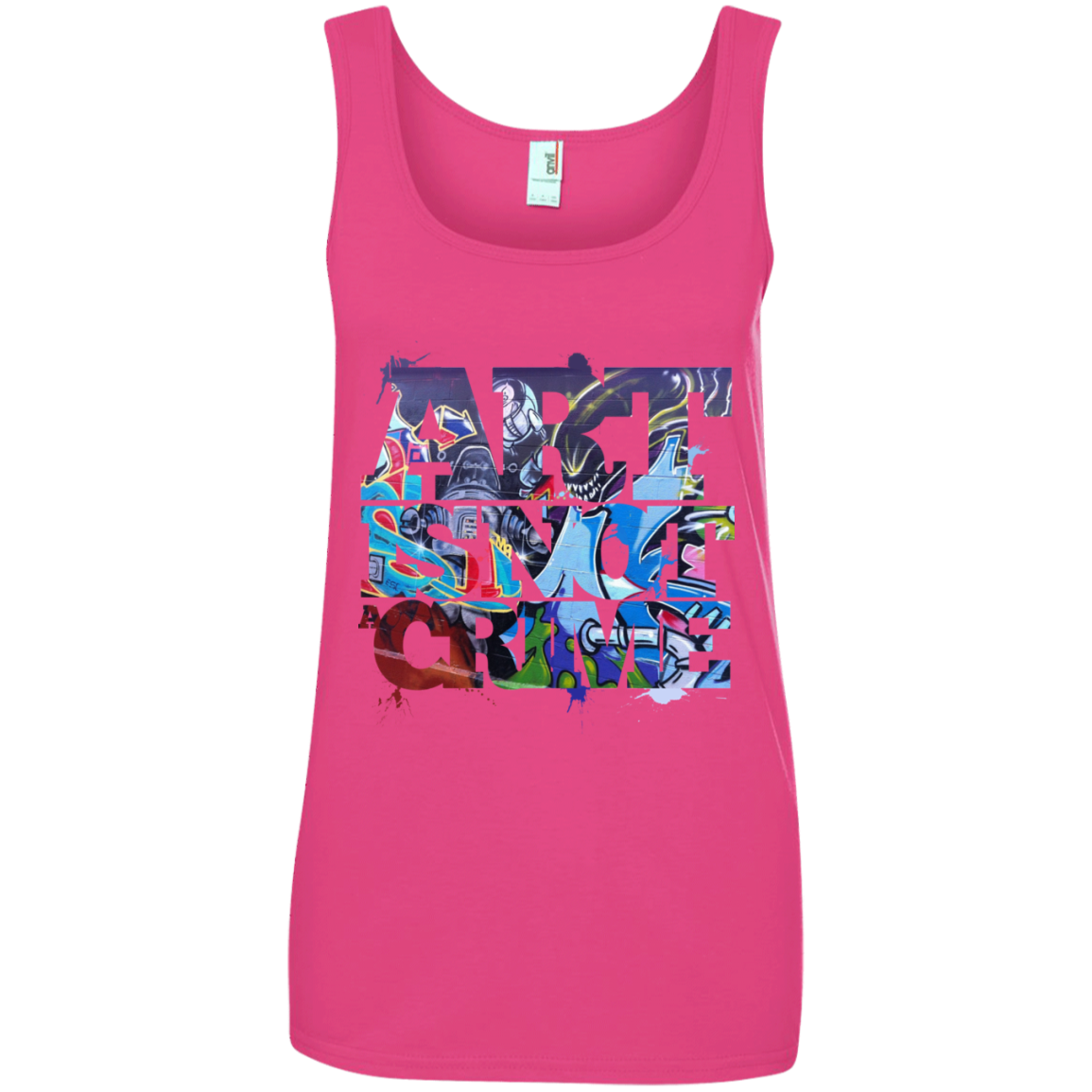 "NOT A CRIME" Ladies' 100% Ringspun Cotton Tank Top