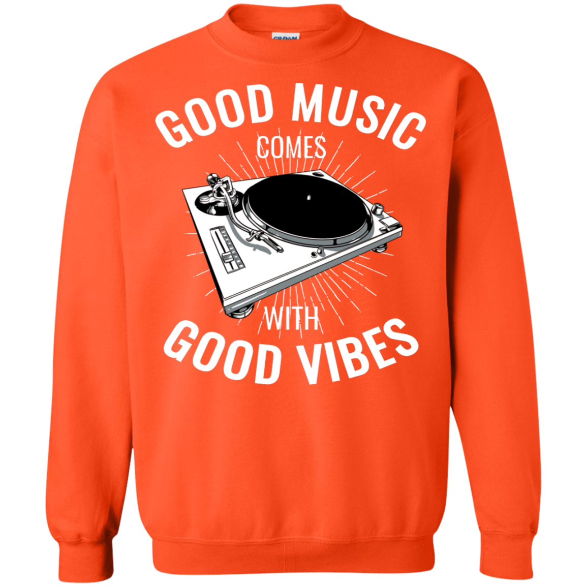 "GOOD VIBES" Crewneck Pullover Sweatshirt  8 oz.