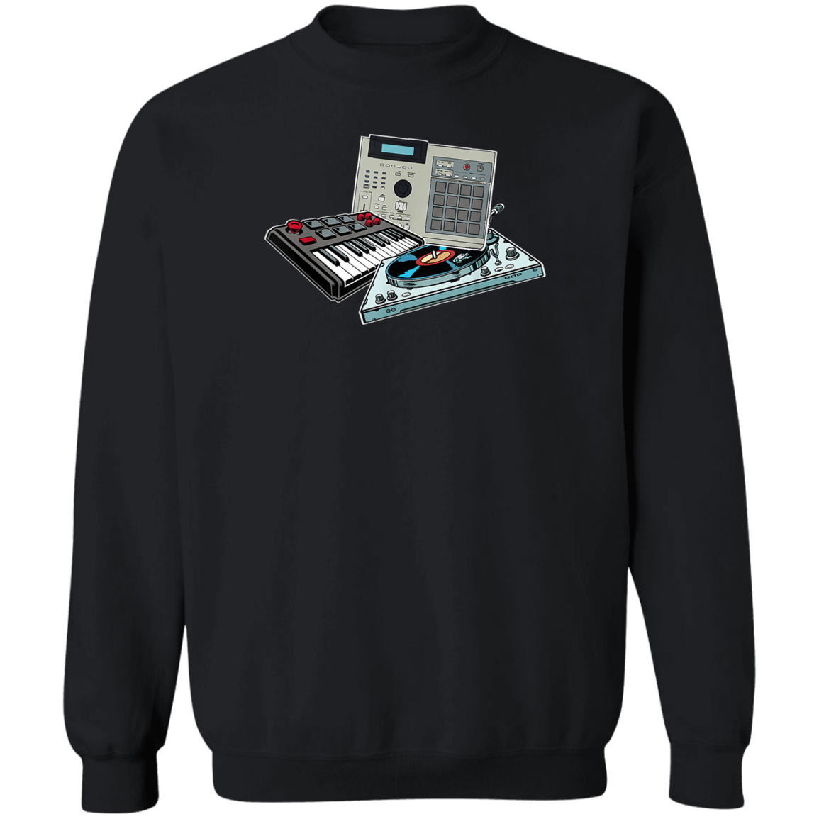 "DRUM MACHINE" Crewneck Pullover Sweatshirt