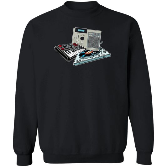 "DRUM MACHINE" Crewneck Pullover Sweatshirt