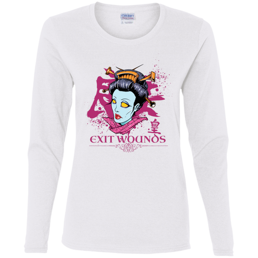 "EXIT WOUNDS" Ladies' Cotton LS T-Shirt