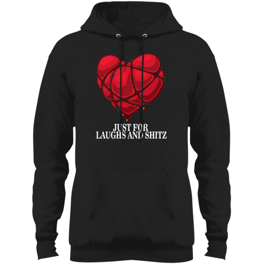 "MY BLOODY HEART" Men's Core Fleece Pullover Hoodie in white print