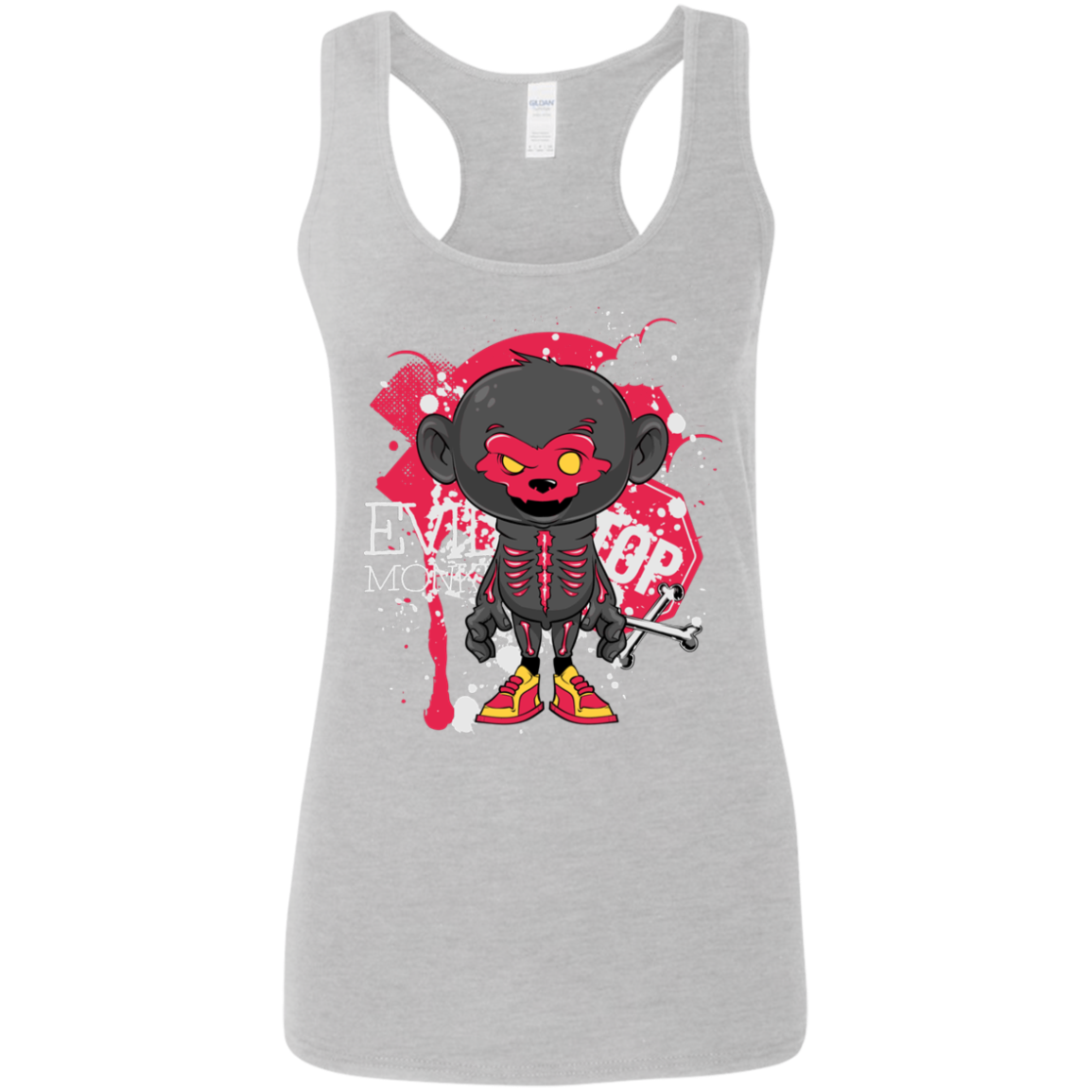 "EVIL MONKEY" Ladies' Softstyle Racerback Tank