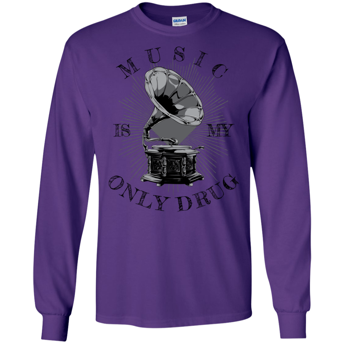 "MUSIC" LS Ultra Cotton T-Shirt