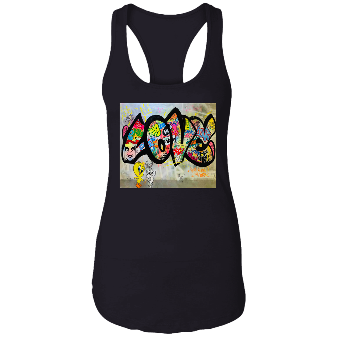 "LOVE" Ladies Ideal Racerback Tank