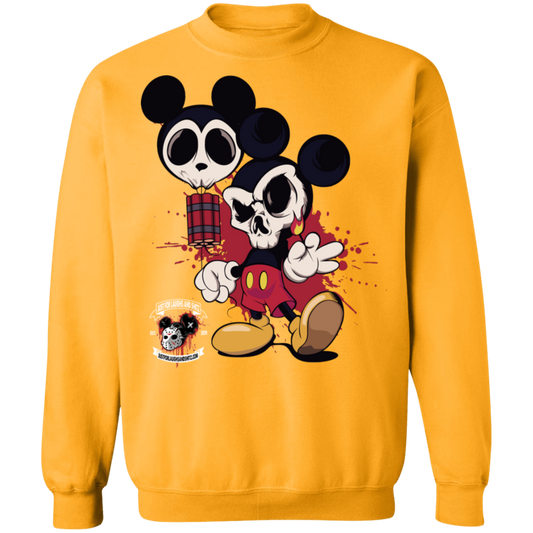 "MICKEY GO BOOM" Crewneck Pullover Sweatshirt  8 oz.