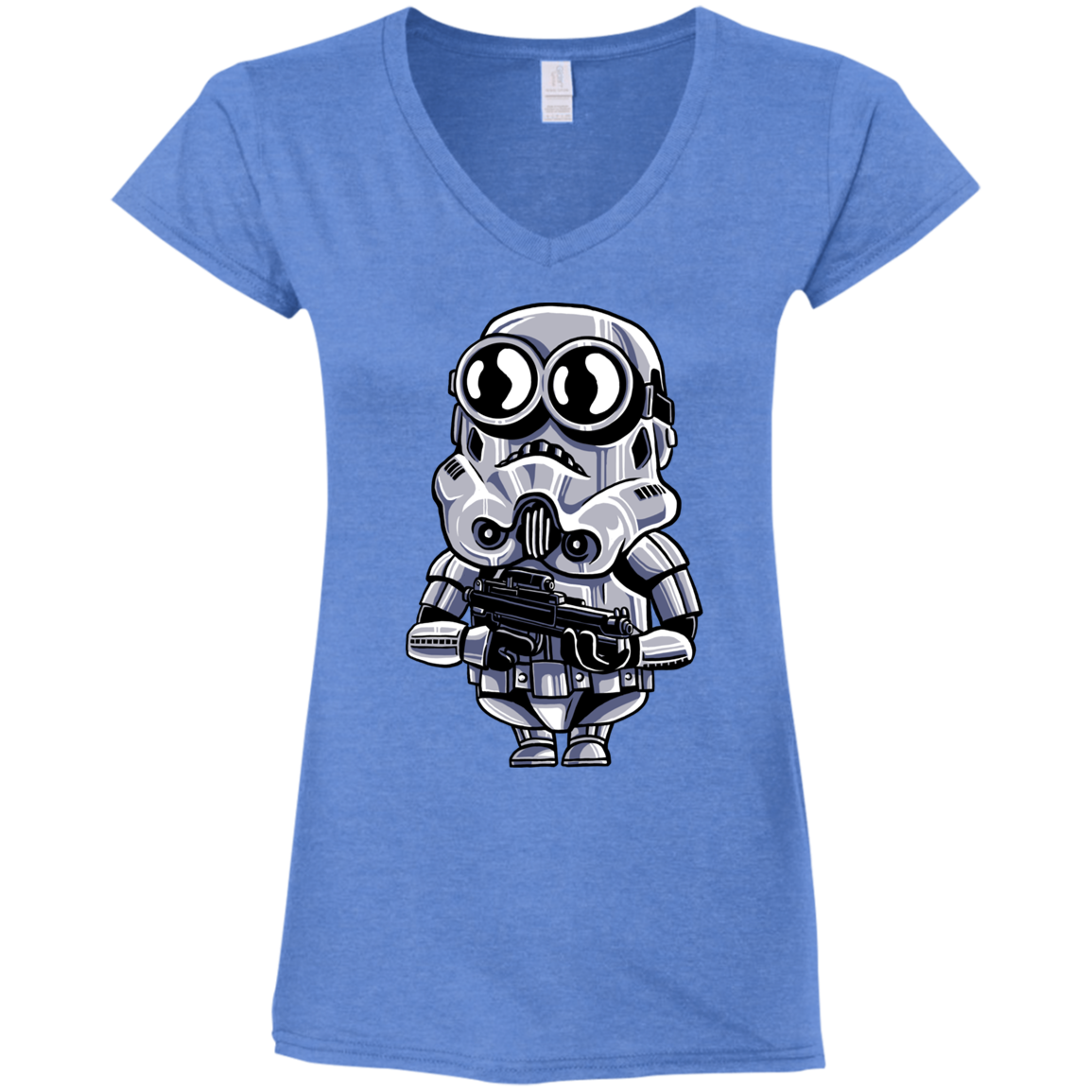 "MINION TROOPER" Ladies' Fitted Softstyle 4.5 oz V-Neck T-Shirt