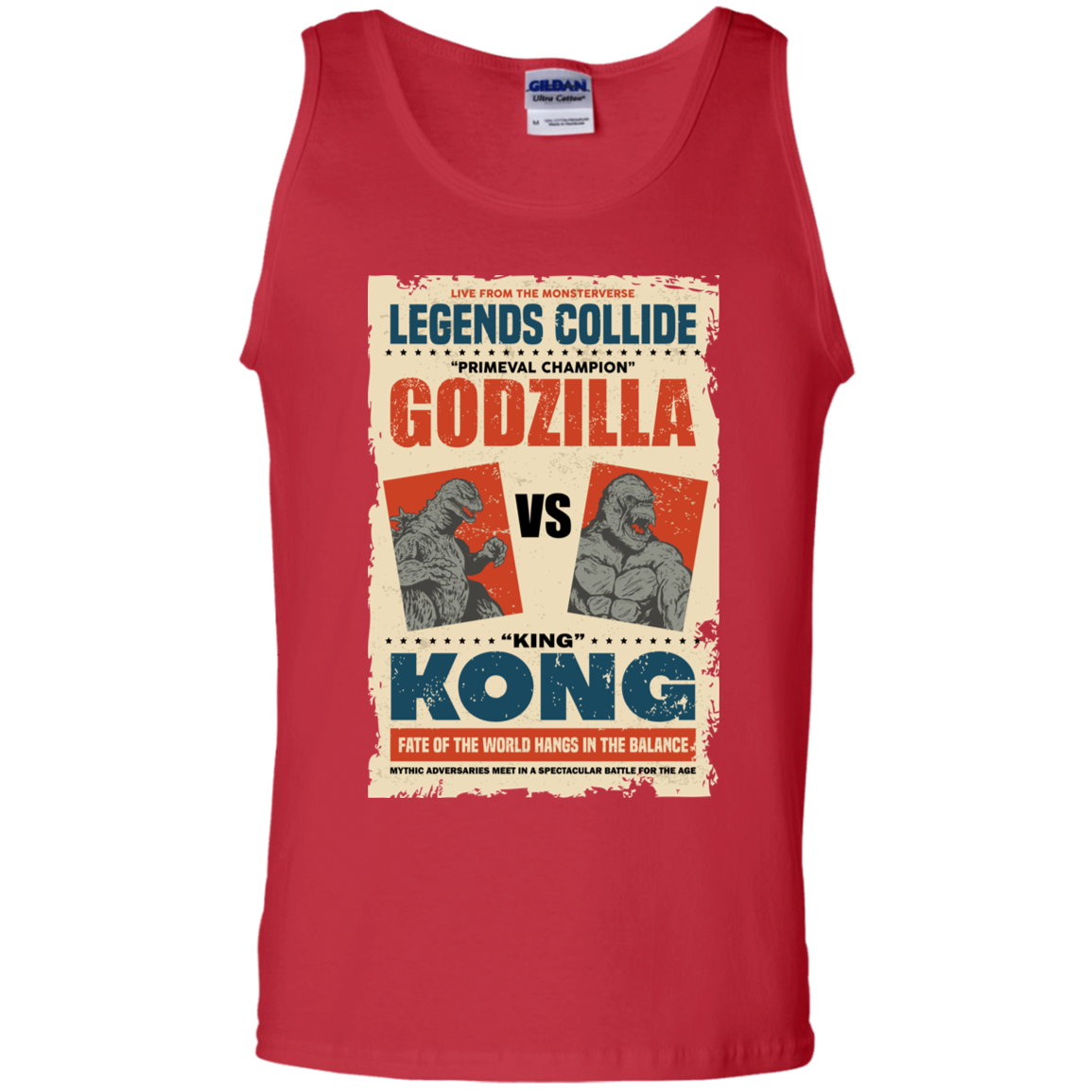 "GODZILLA VS KONG" 100% Cotton Tank Top