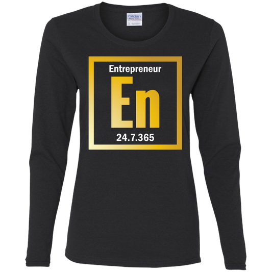 "En" Ladies' Cotton LS T-Shirt
