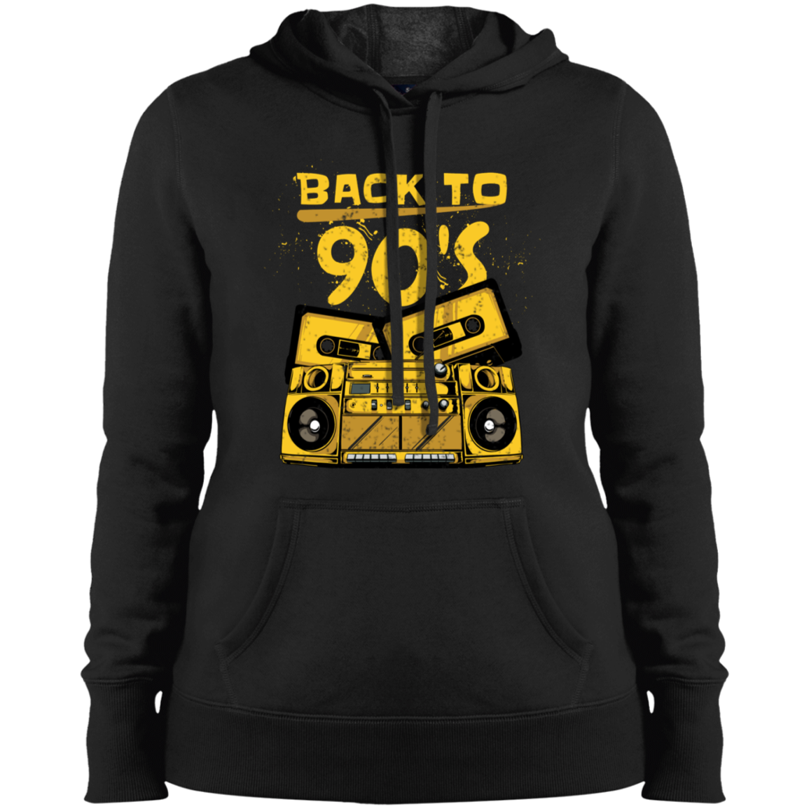 "BACK TO 90'S" Ladies' Pullover Hooded Sweatshirt