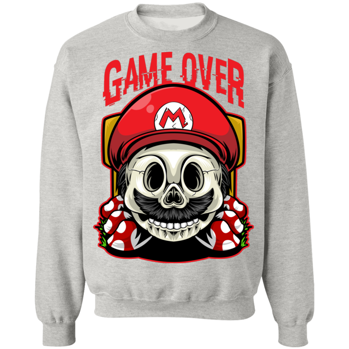 "GAME OVER" Crewneck Pullover Sweatshirt  8 oz.