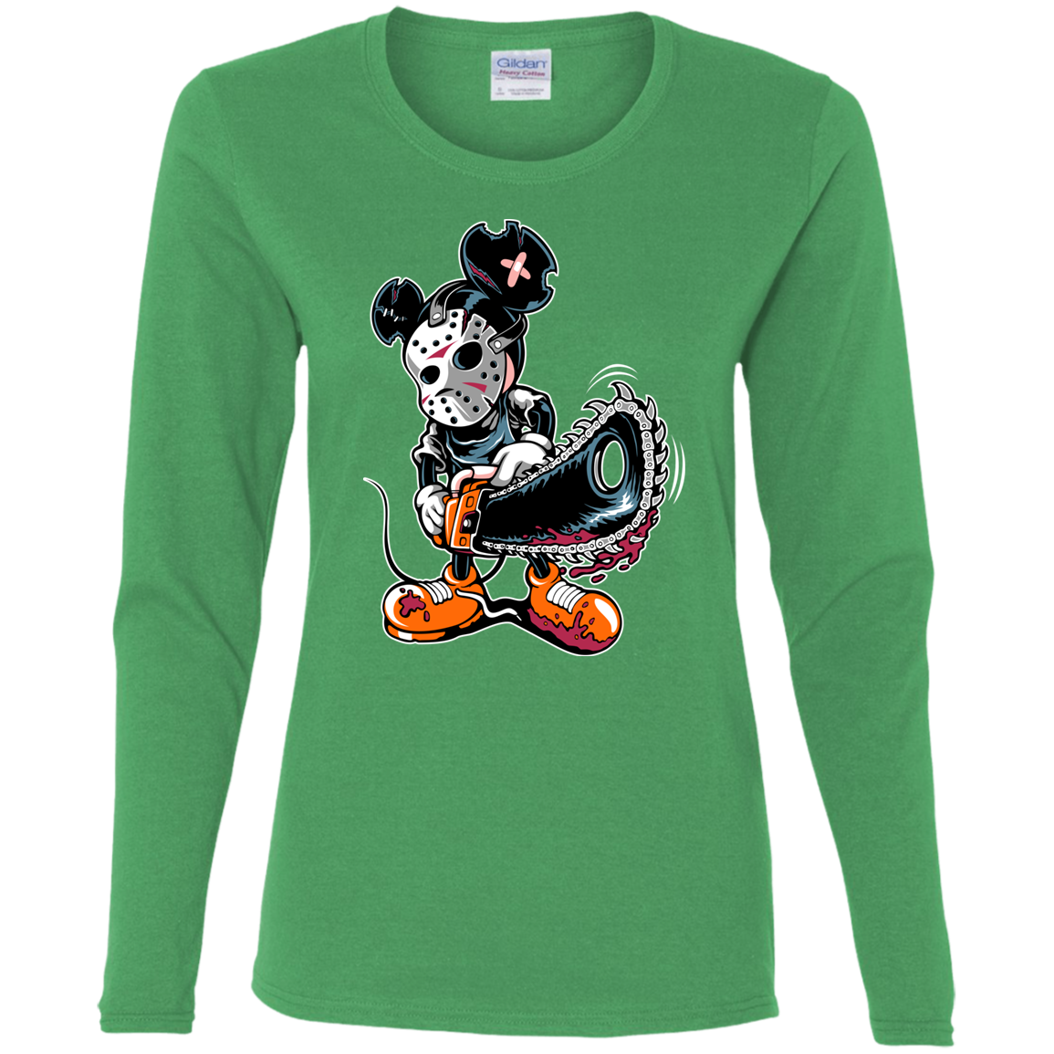 "MICKY PSYCHO" Ladies' Cotton LS T-Shirt