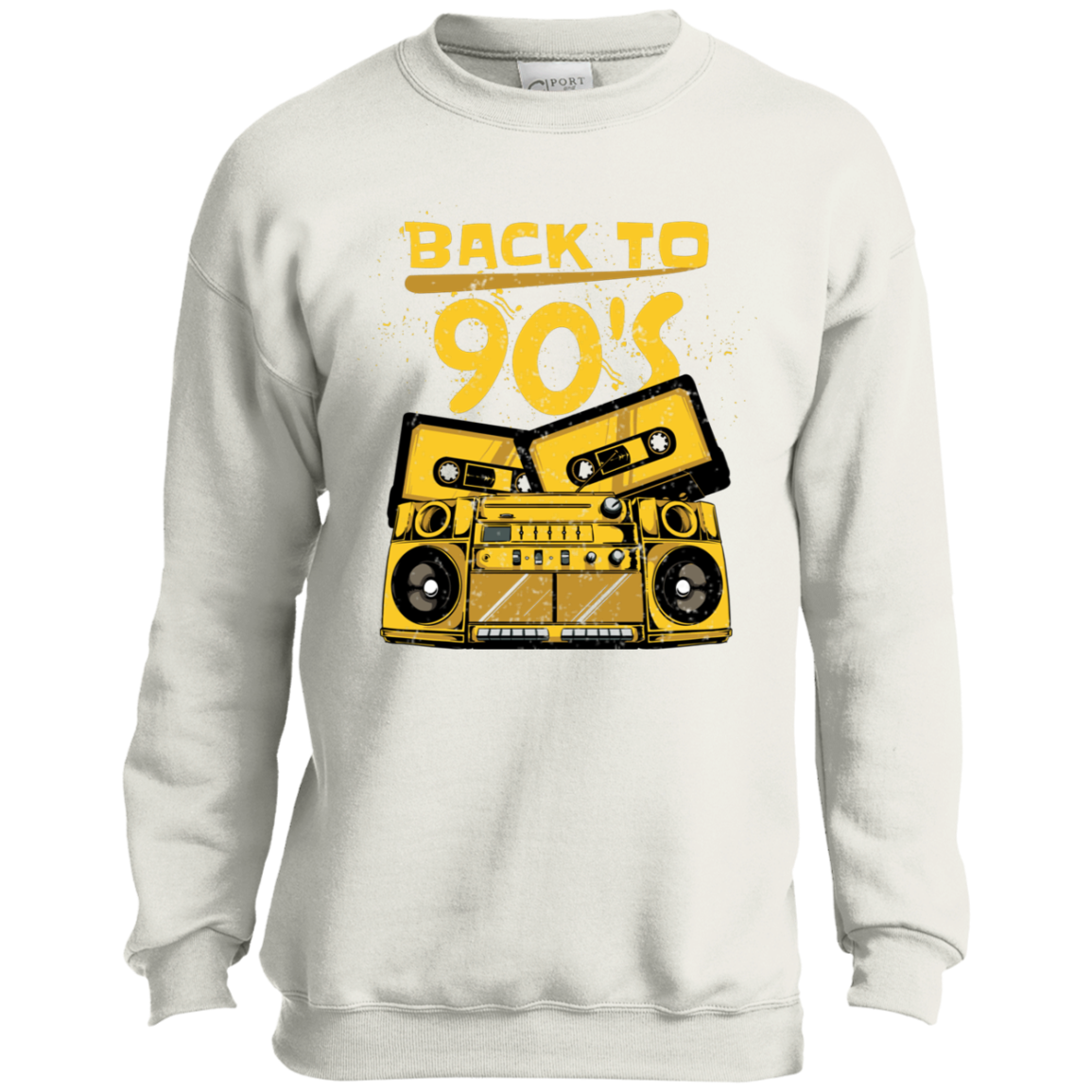 "BACK TO 90'S" Youth Crewneck Sweatshirt