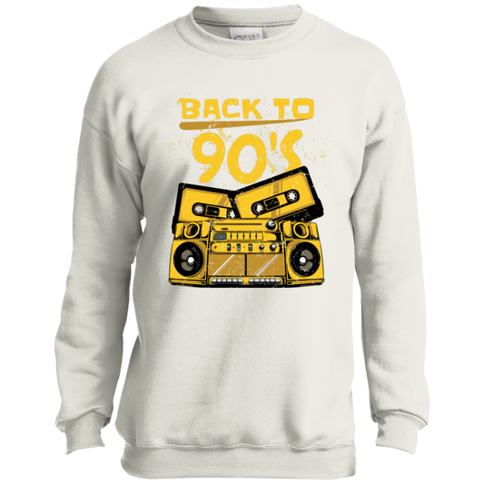 "BACK TO 90'S" Youth Crewneck Sweatshirt