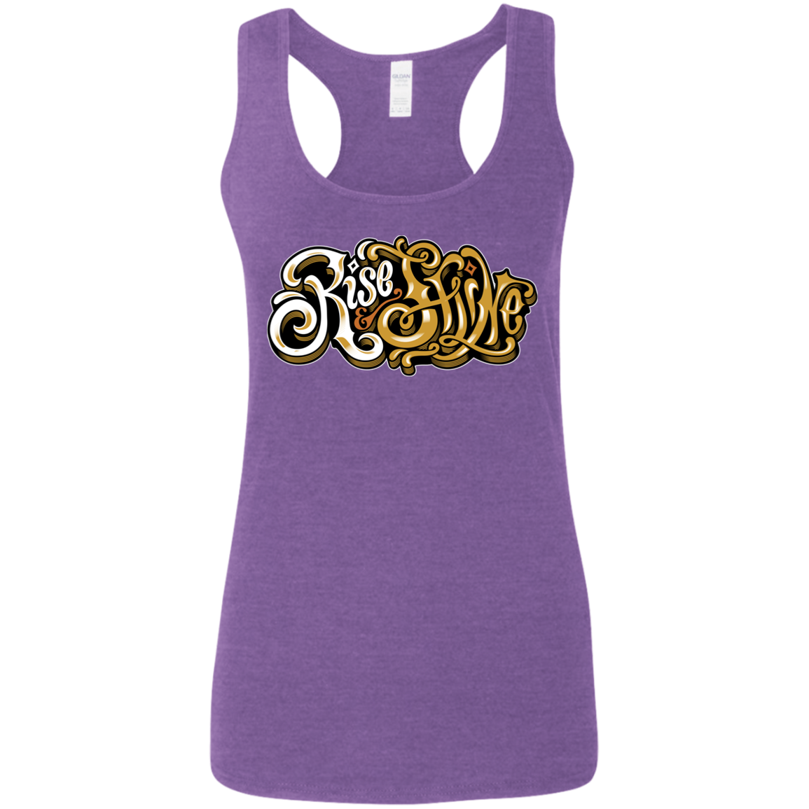 "RISE AND SHINE" Ladies' Softstyle Racerback Tank