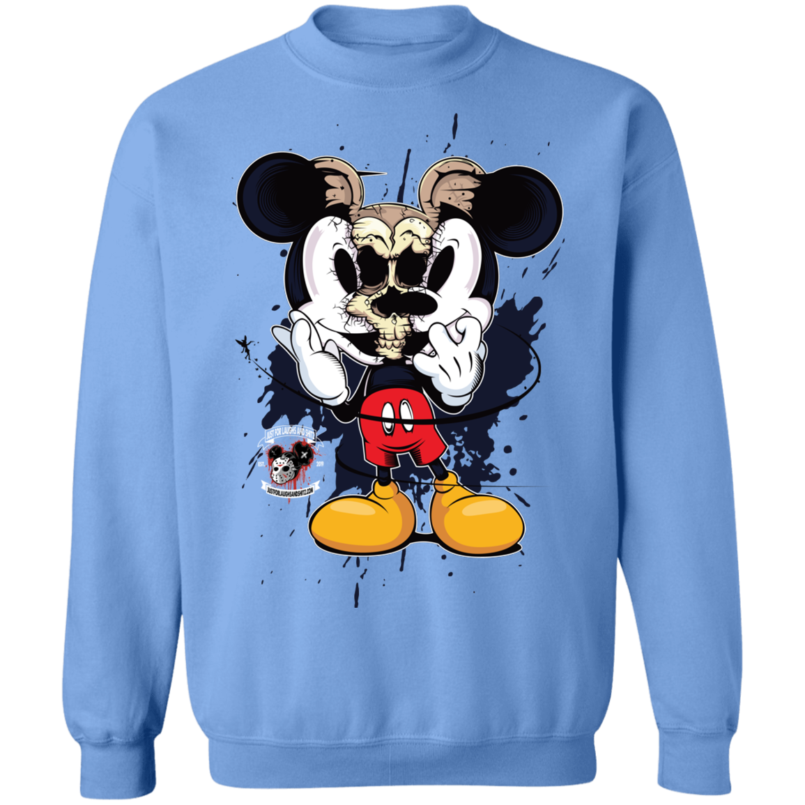 "SKULL MICKEY" Crewneck Pullover Sweatshirt  8 oz.