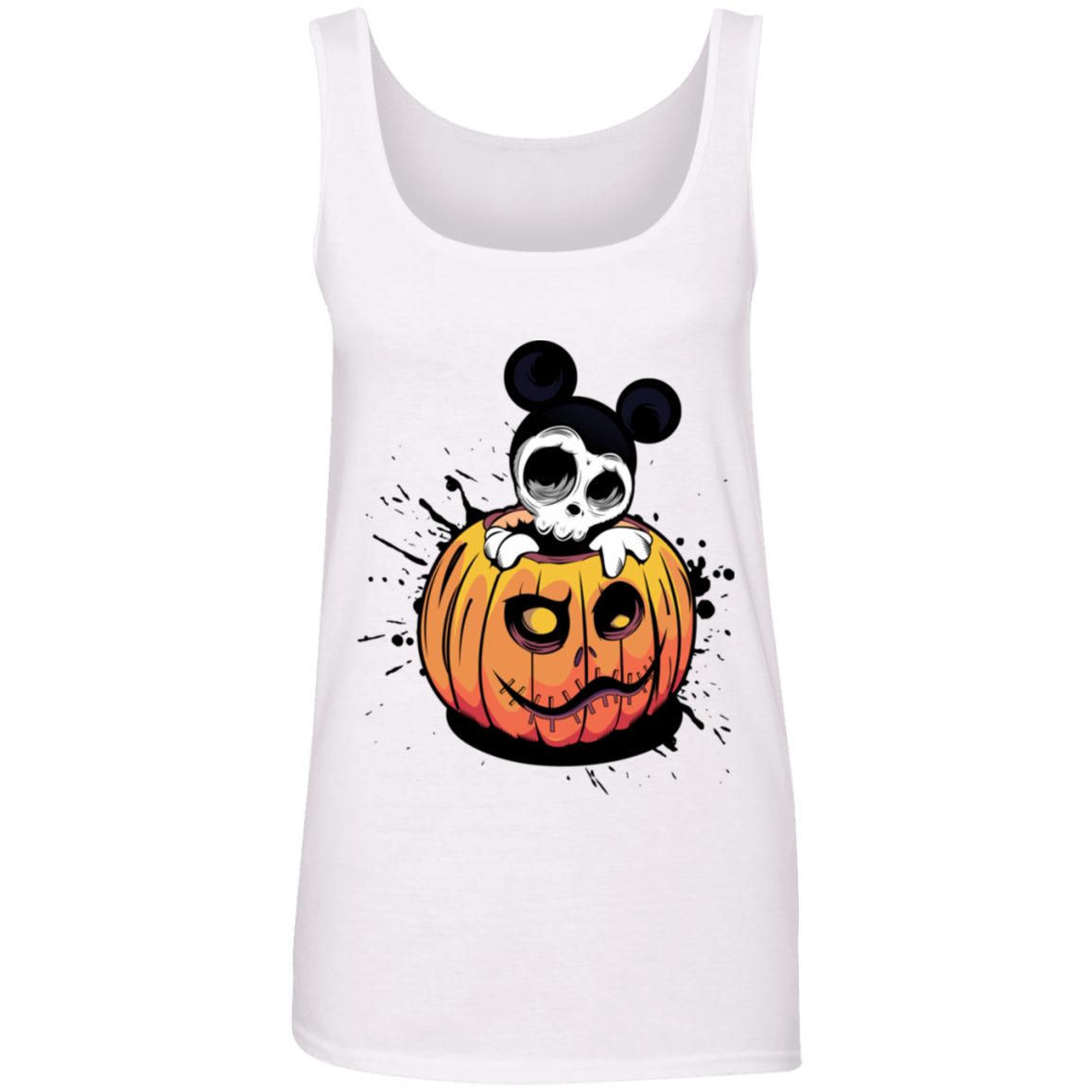 "HALLOWEEN MICKEY" Ladies' 100% Ringspun Cotton Tank Top