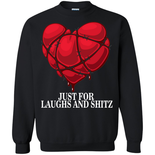 "MY BLOODY HEART" in white print Crewneck Pullover Sweatshirt  8 oz.
