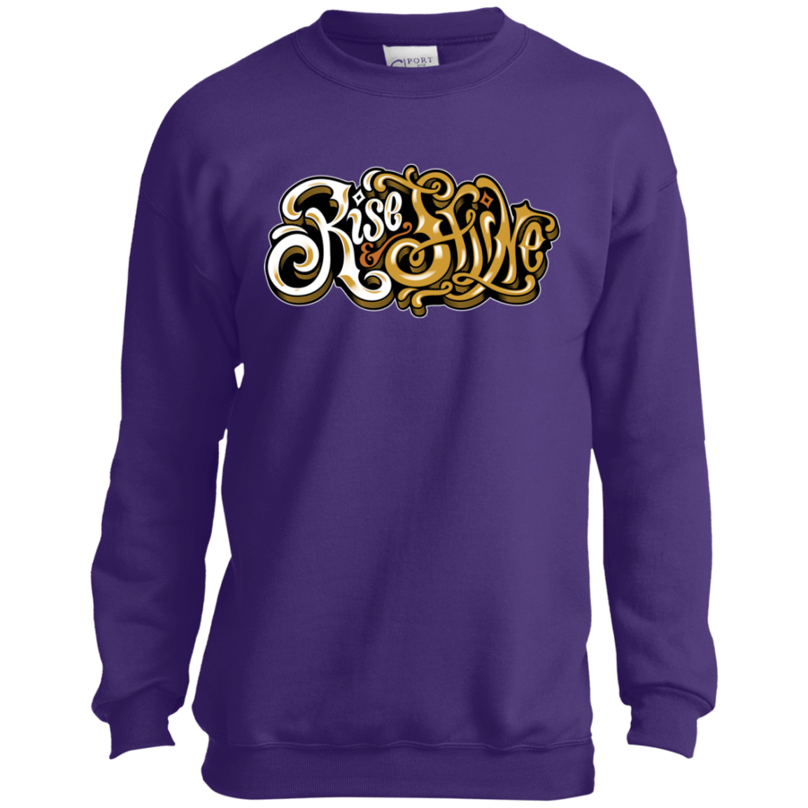 "RISE AND SHINE" Youth Crewneck Sweatshirt