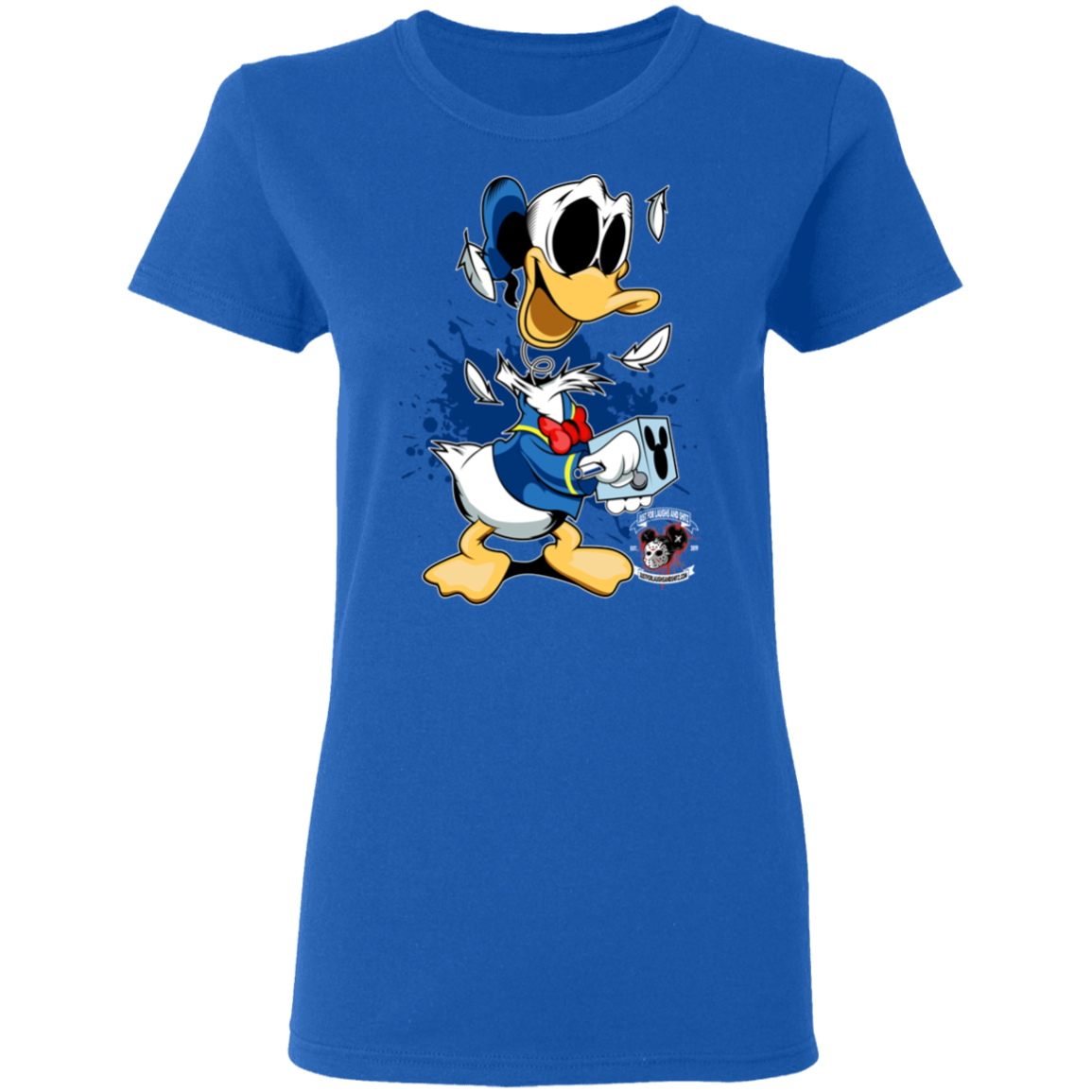 "DONALD IN A BOX" Ladies' 5.3 oz. T-Shirt