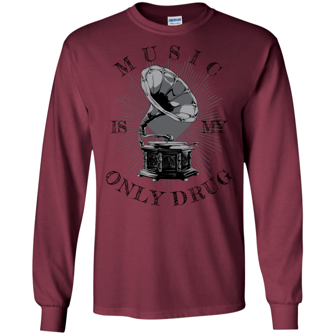 "MUSIC" LS Ultra Cotton T-Shirt