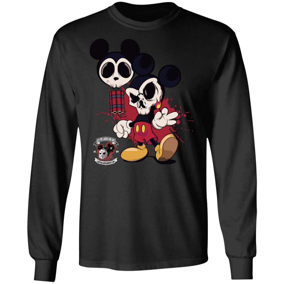 "MICKEY GO BOOM" LS Ultra Cotton T-Shirt