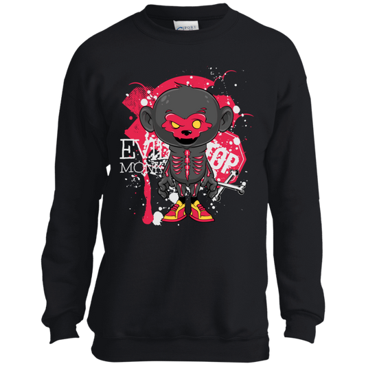 "EVIL MONKEY' Youth Crewneck Sweatshirt