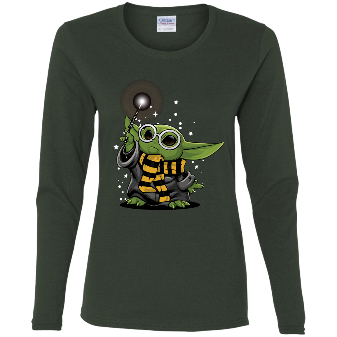 "YODA POTTER" Ladies' Cotton LS T-Shirt