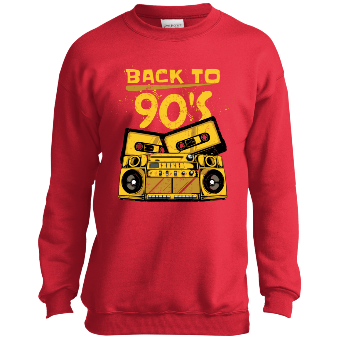 "BACK TO 90'S" Youth Crewneck Sweatshirt