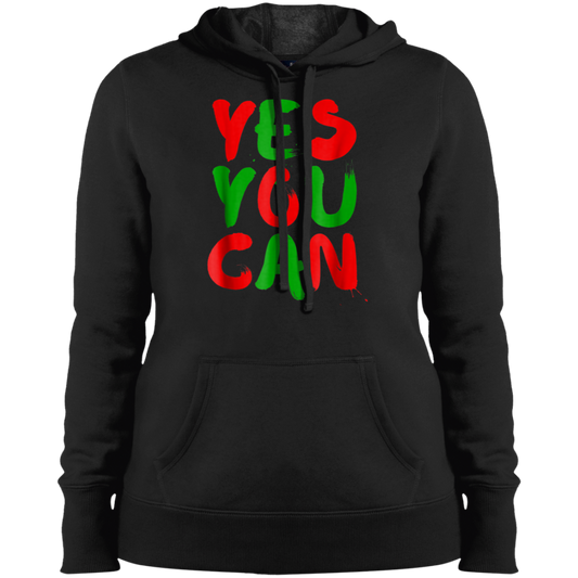 "YES YOU CAN" Ladies' Pullover Hooded Sweatshirt