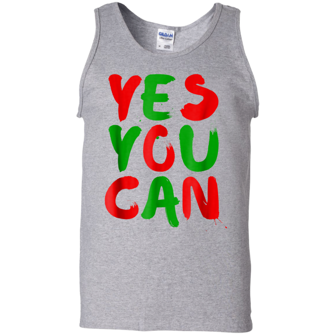 "YES YOU CAN" 100% Cotton Tank Top