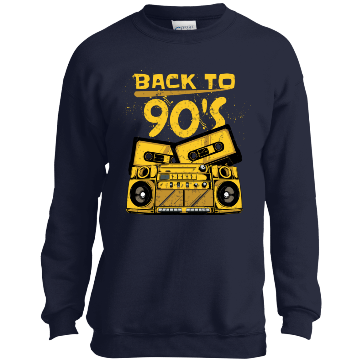 "BACK TO 90'S" Youth Crewneck Sweatshirt