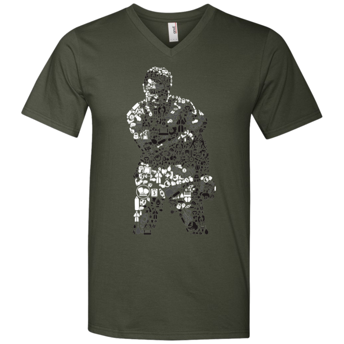 "ALI" Men's Printed V-Neck T-Shirt