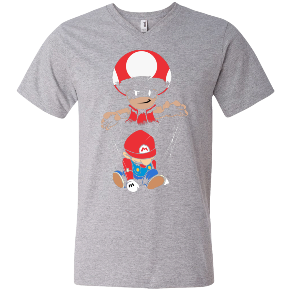 "MARIO DOLL"  Men's Printed V-Neck T-Shirt