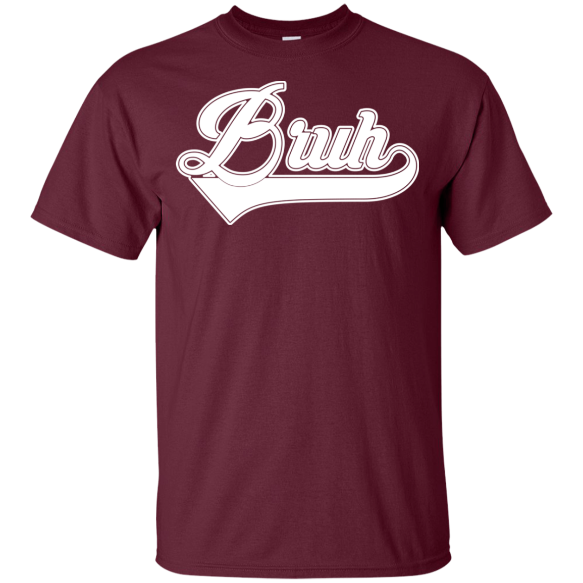 "BRUH" Youth Ultra Cotton T-Shirt in white print