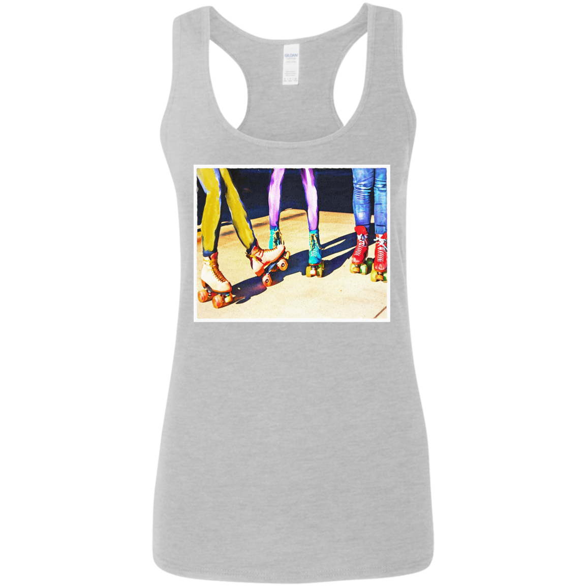 "ROLLER BOOGIE" Ladies' Softstyle Racerback Tank