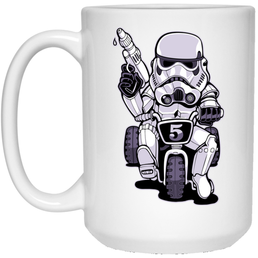 "TOOPER ON A BIKE" 15 oz. White Mug