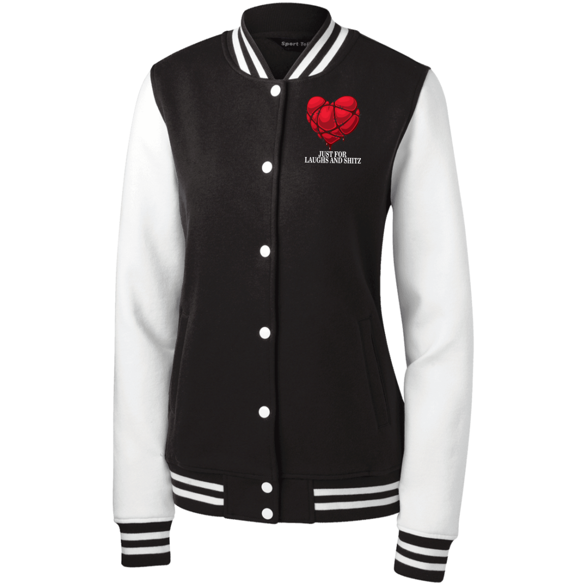 "MY BLOODY HEART" Women's Fleece Letterman Jacket