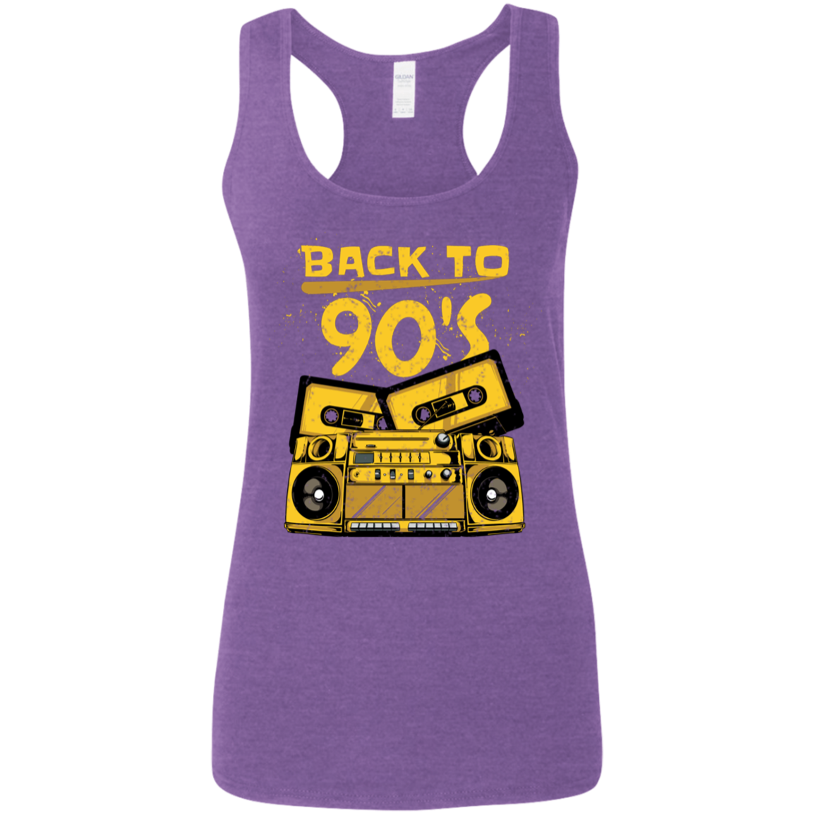 "BACK TO 90'S" Ladies' Softstyle Racerback Tank