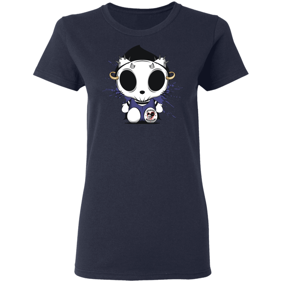 "KITTY SKULL" Ladies' 5.3 oz. T-Shirt